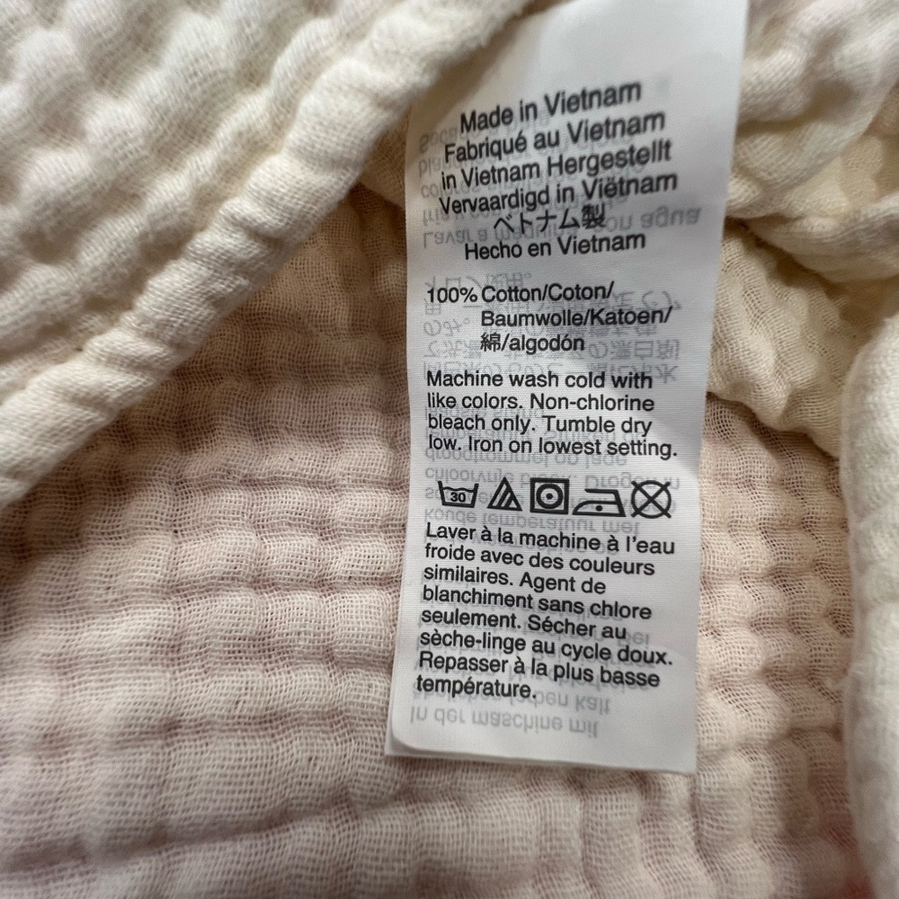 Madewell Cream Textured V-Neck Blouse - Picture 5 of 8